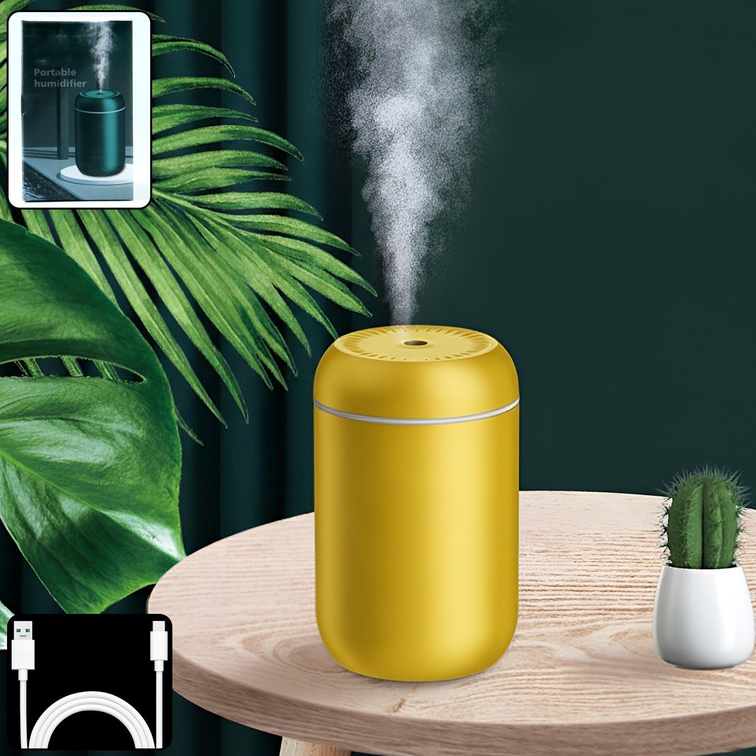 USB Mini Air Humidifier – Portable, Quiet Mist Diffuser for Home