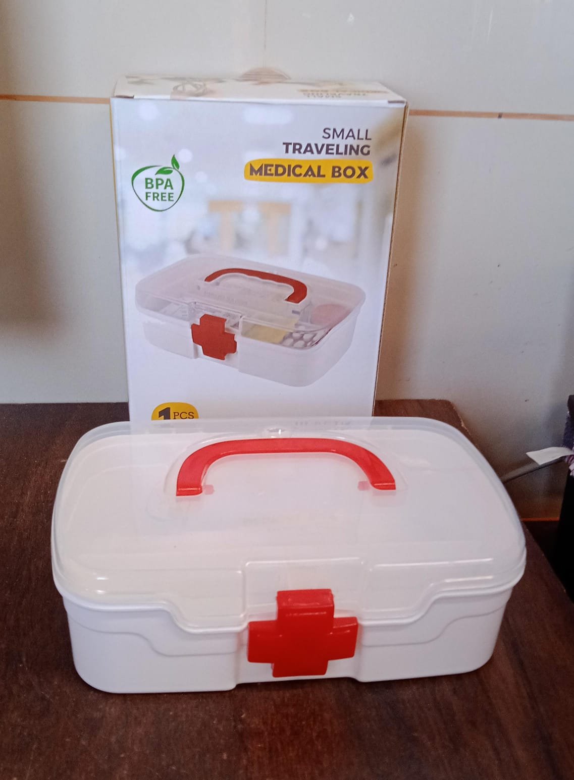 First Aid Box – 3-Compartment Portable Medicine Kit | Organivo