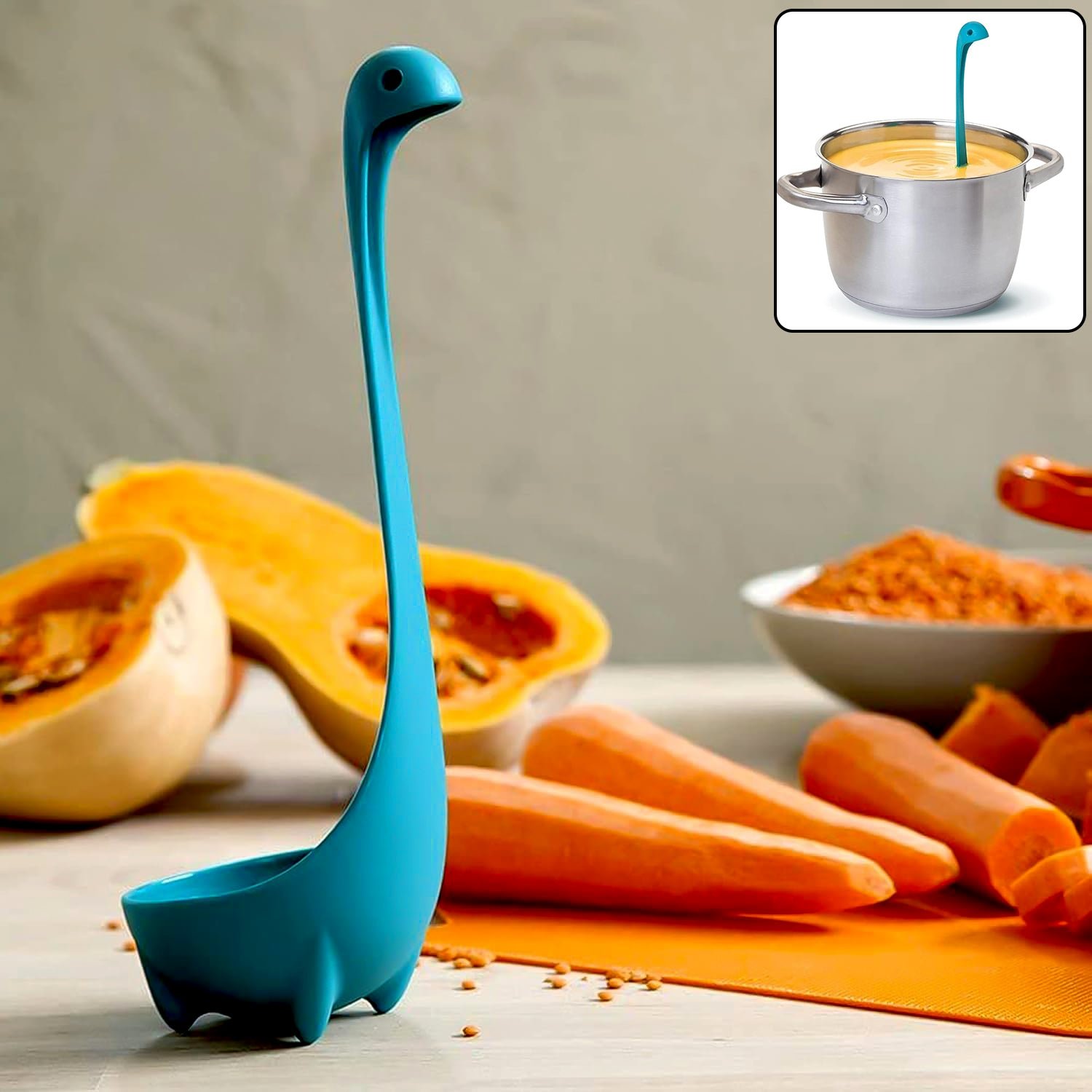 Silicone Soup Spoon – Multifunctional Strainer & Ladle | Quickslice
