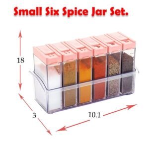Plastic Spice Jars – Airtight 6-Piece Multicolor Set | Tidy Table