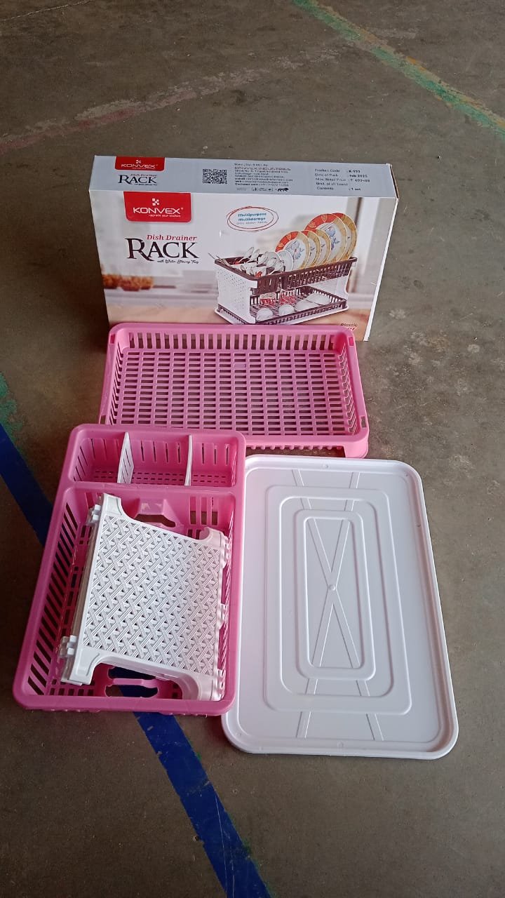 Kitchen Organizer Rack with Water Storing Tray – Durable & Space-Saving
