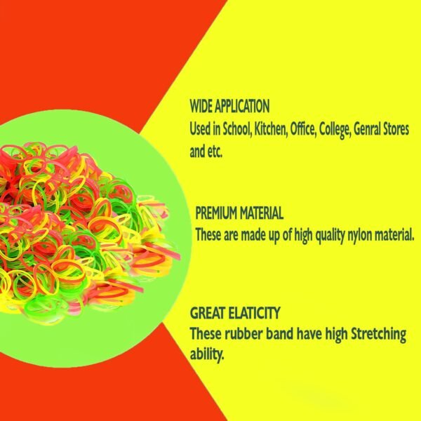 Multicolor Rubber Bands – Durable for Office & Home | VoltDesk