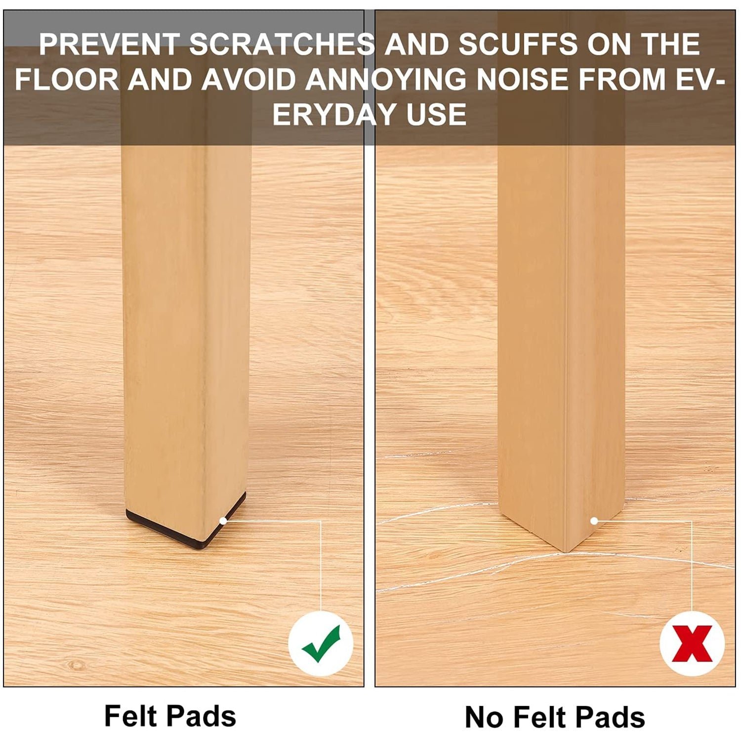 Furniture Protection Pads – Anti-Slip Felt Floor Protectors | Storenzo