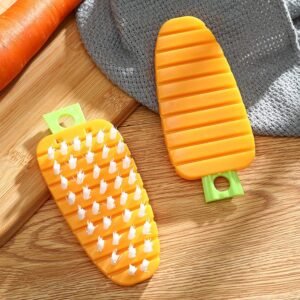 Vegetable Scrubbing Brush – Non-Toxic Carrot Design | Claranza