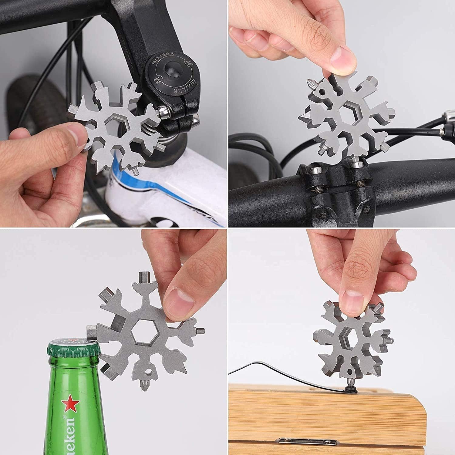 Snowflake Multi-Tool – 18-in-1 Stainless Steel Portable | BoltForce