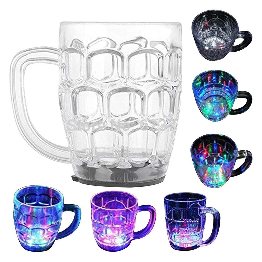 LED Glass Cup – Rainbow Colour Changing Mug | Indo Glow
