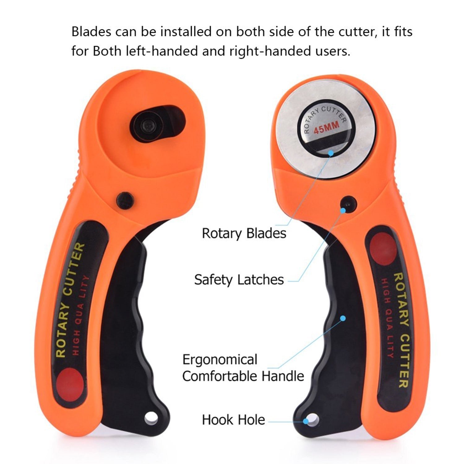 45mm Rotary Cutter – Heavy Duty Fabric & Craft Precision