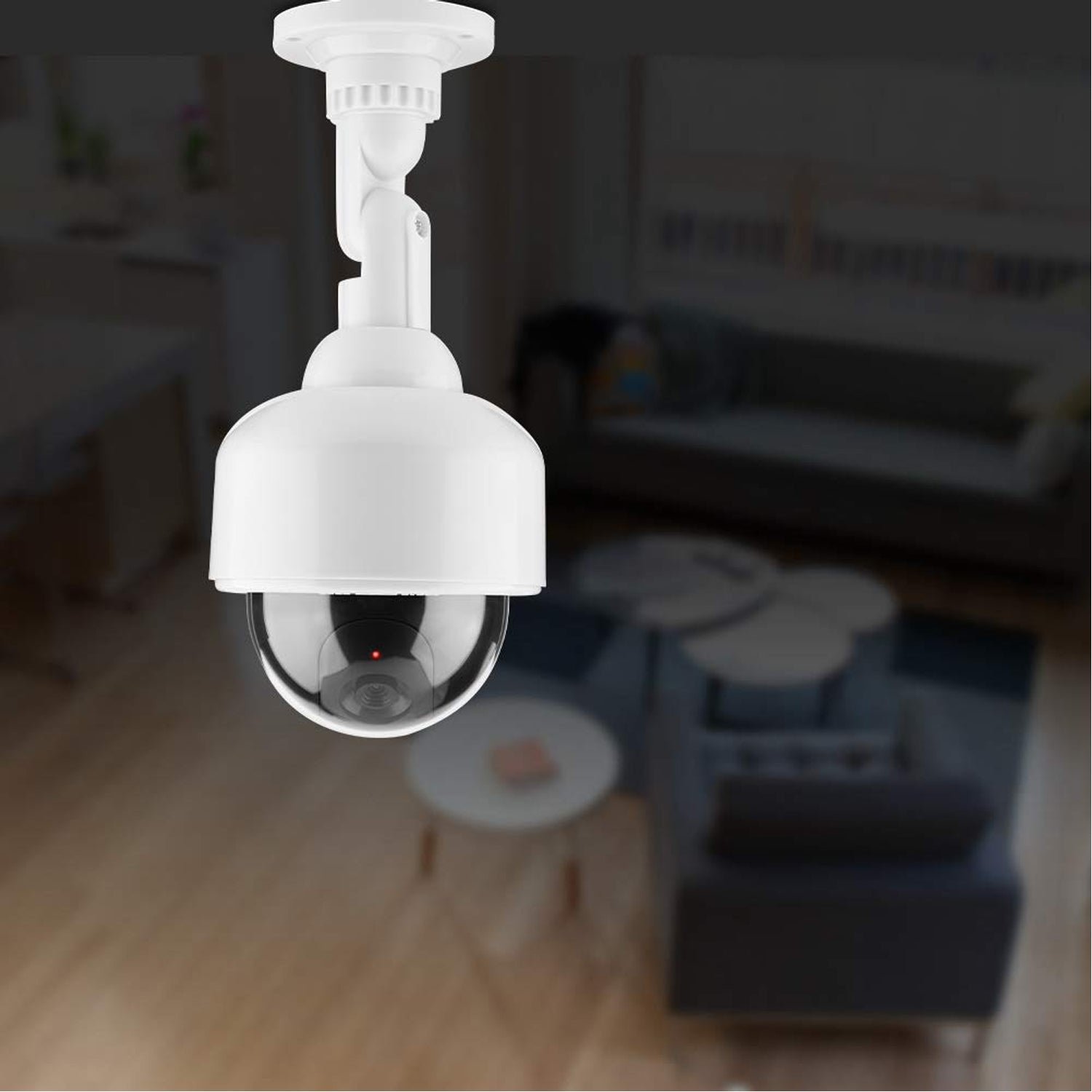 Dummy CCTV Camera – Realistic with Flashing LED & 360° Rotation | Safelix