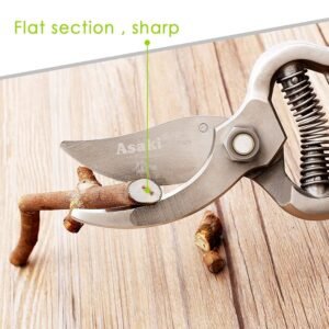 Garden Shears – 8-Inch Heavy-Duty Bypass Pruner | Grow Garden Tools