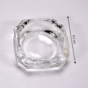 Crystal Glass Ashtray – Elegant Tabletop Decor | Organivo