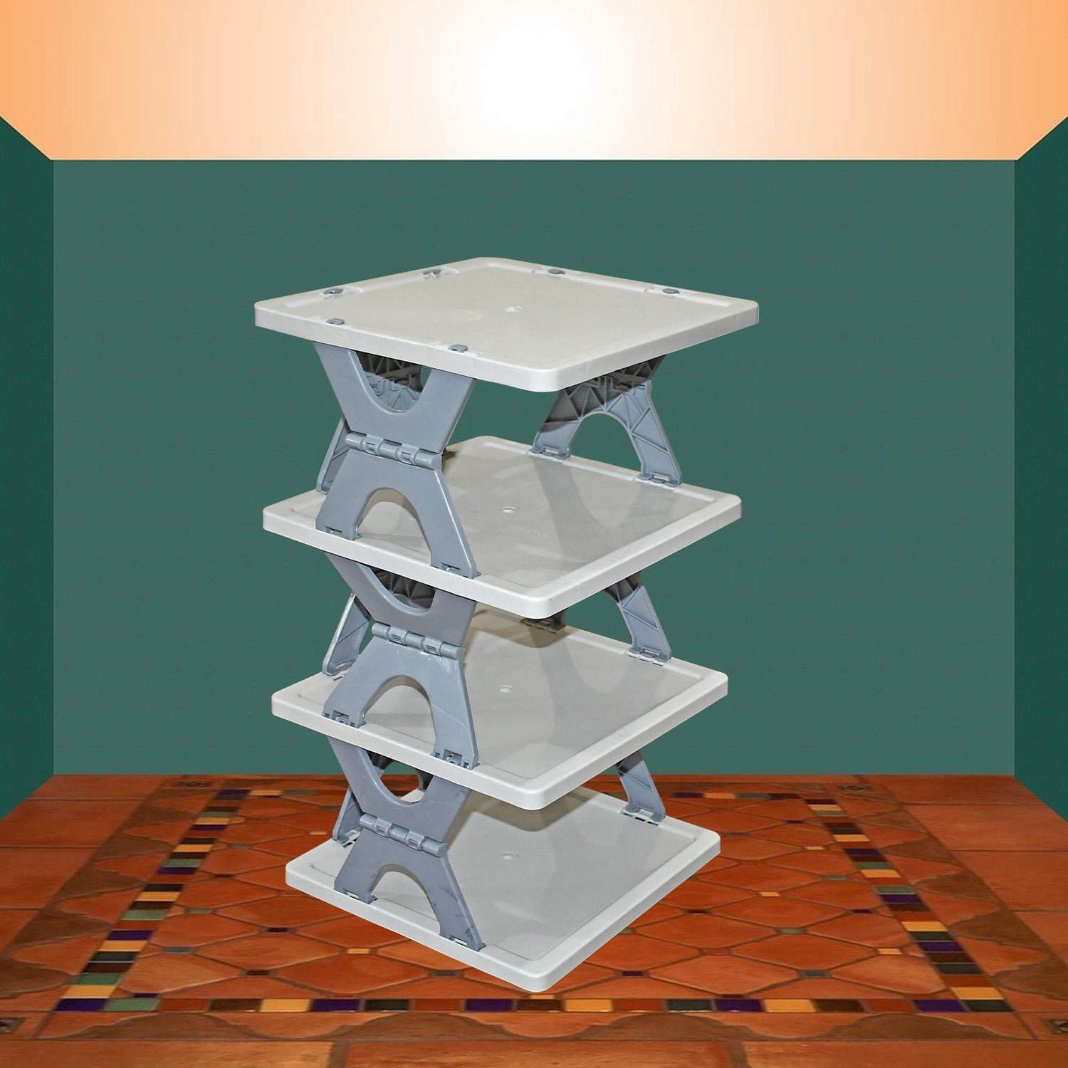 Foldable Shoe Rack – 4-Layer Space-Saving Storage | Organivo