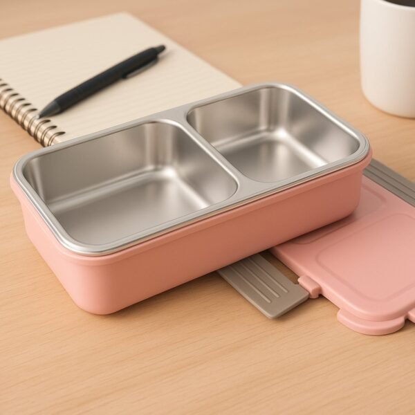 BPA-Free 2-Compartment Lunch Box – Leakproof & Compact Design