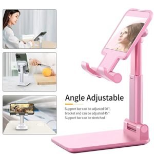 Adjustable Phone Stand – 3-Way Desk Mobile Holder with Mirror | Deskrova