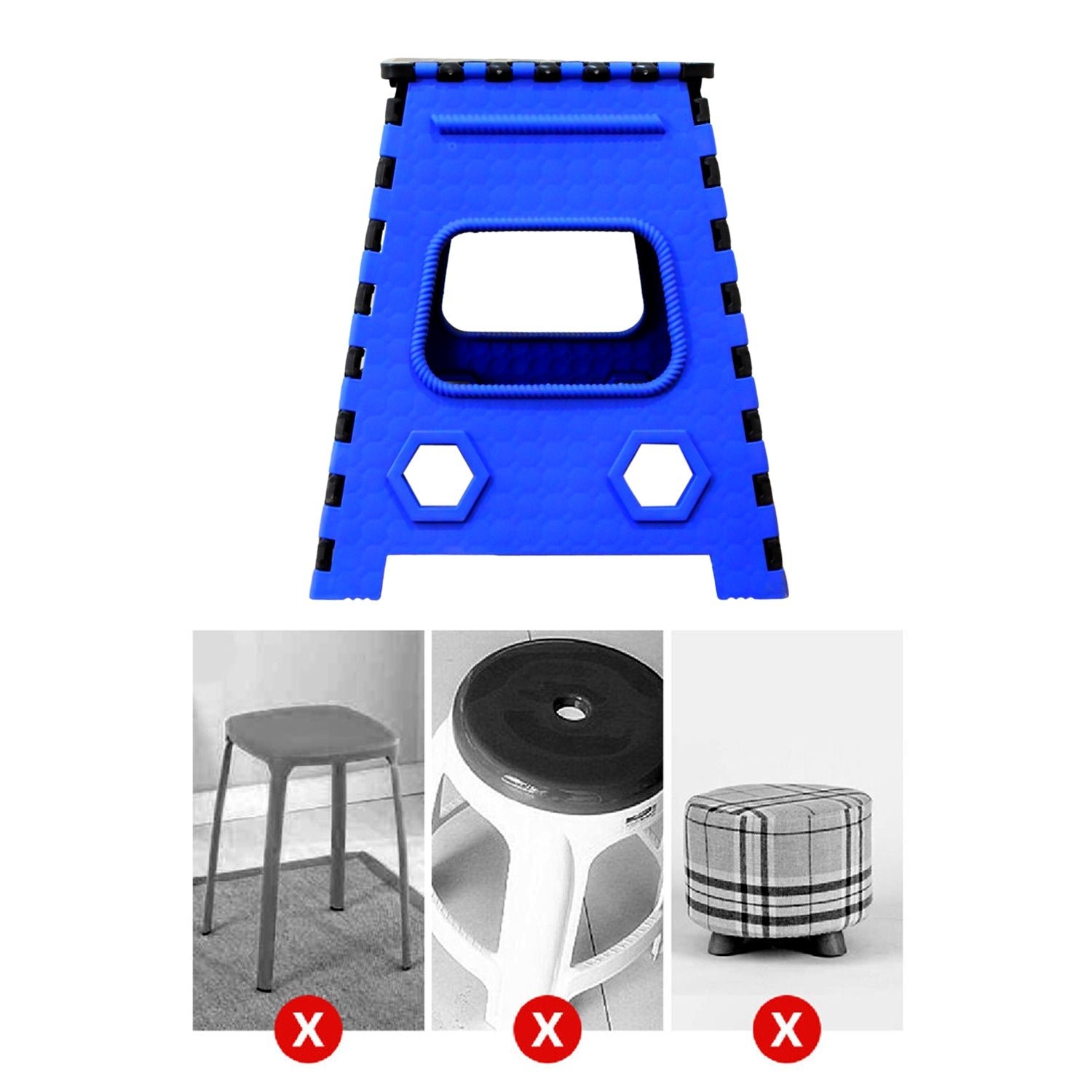 Plastic Step Stool – 18-Inch Foldable, Portable & Strong | Tidy Table
