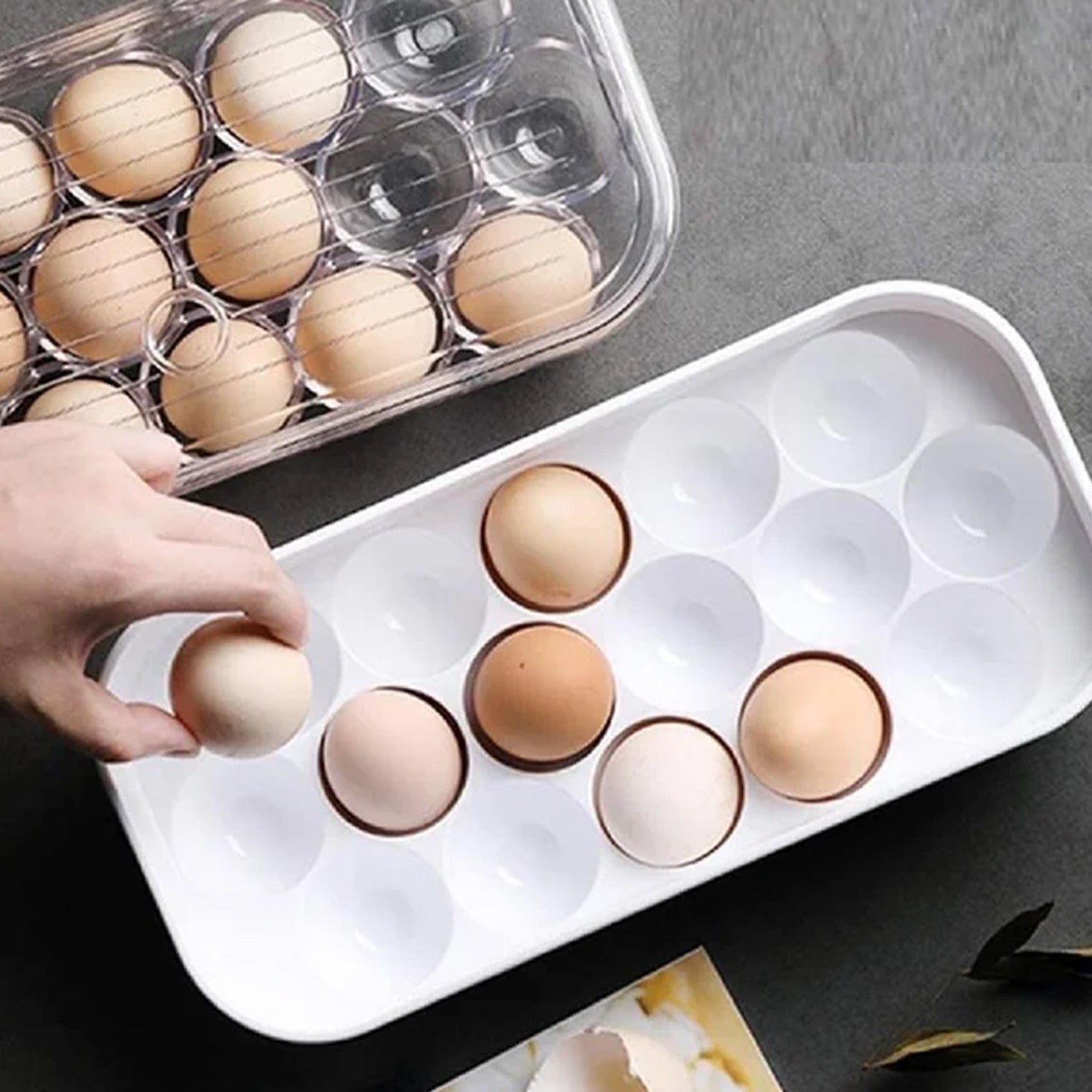 Egg Storage Box – 12-Cavity Refrigerator Organiser | Organivo