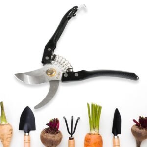 Garden Shears – High Carbon Steel Blades, Non-Slip Grip | Velvet Wipe