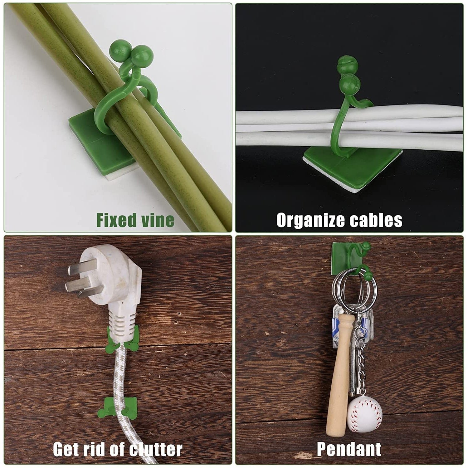 Wall Plant Clips – 30 Pcs Self-Adhesive Support |