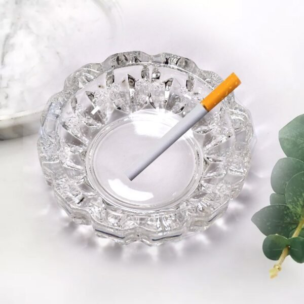 5_f38a6bc9-bccf-4c3b-893b-bd0bb5a9508e Crystal Glass Ashtray – Round Cigar & Cigarette | Styleva