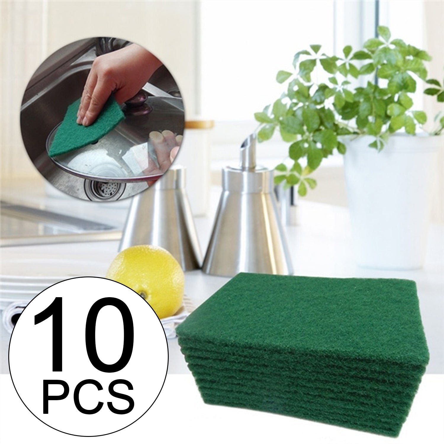 Kitchen Scrubber Pads – Multipurpose 10-Pack | SparkleTidy