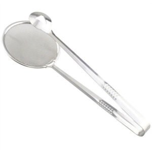 Frying Filter Spoon – 2-in-1 Stainless Steel with Clip | Quickslice