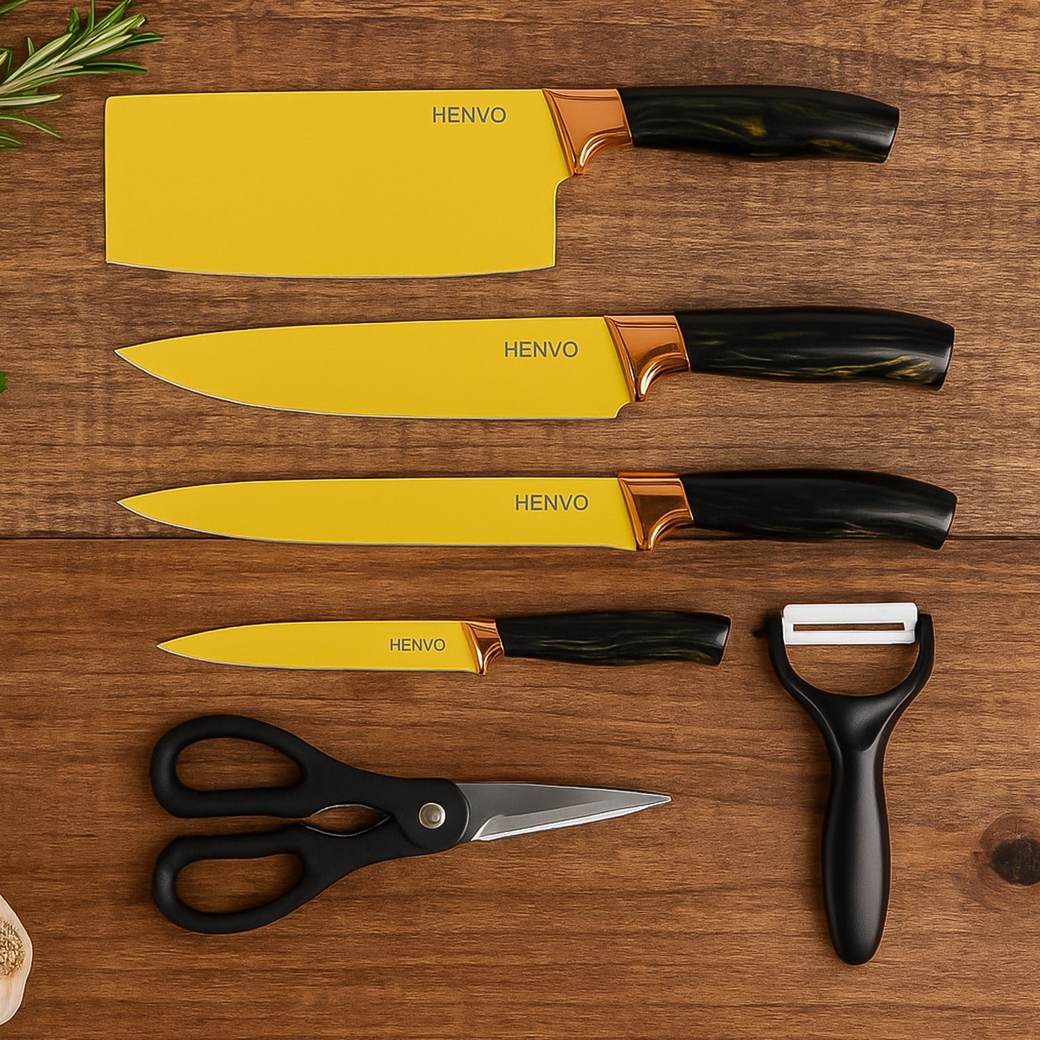 Professional Kitchen Knife Set – 6-Piece Stainless Steel Blades