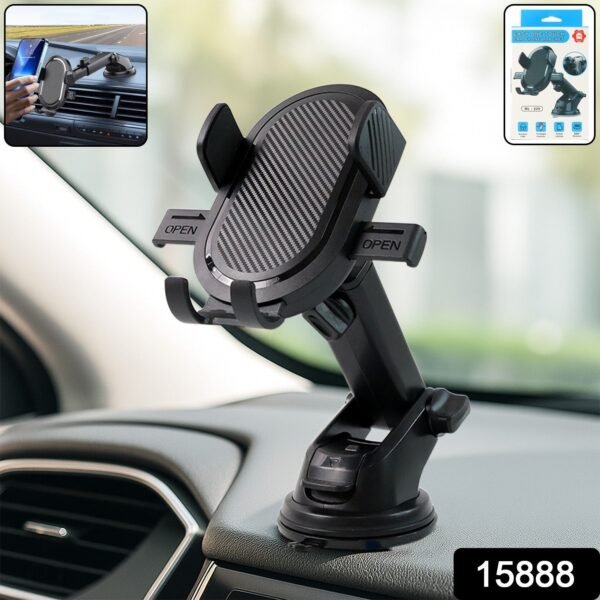 Car Mobile Holder – Adjustable 360° Suction Mount with One-Touch Lock