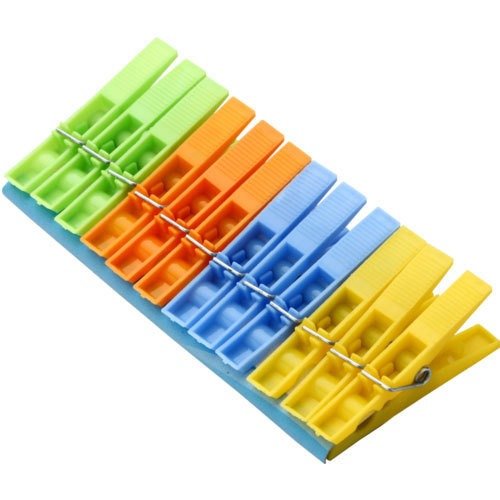 5c9b2407-0d65-4ff1-9bbf-3efe54f68bd2 Cloth Clips 12 Pcs Multicolour – Strong Grip Laundry Pegs | BathNova