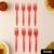 Red Disposable Plastic Forks – Durable & Reusable 8 Pack