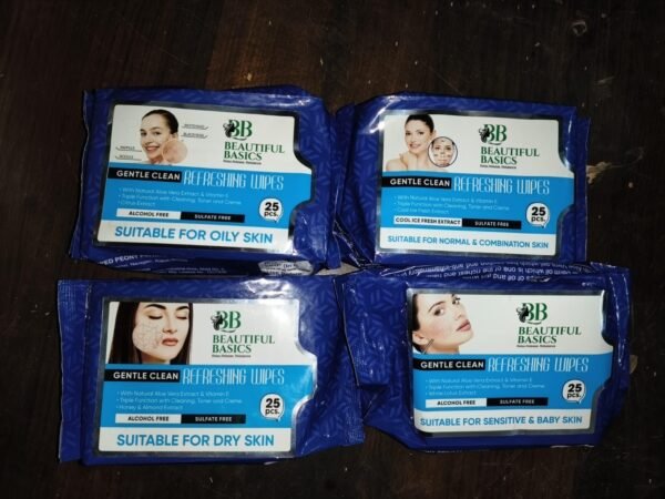 Gentle Face Wipes for All Skin Types – 4x25 Pcs | Beautiful Basics