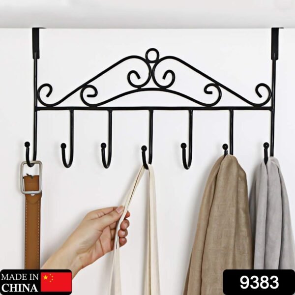 Over Door Hanger Rack – 7 Hooks Metal Organizer | Indo Glow