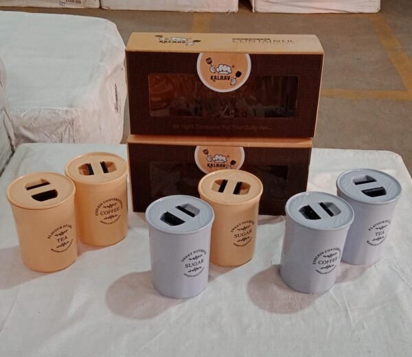 Airtight Food Containers – 3 Pc Tea Coffee Sugar Set | Tidy Table