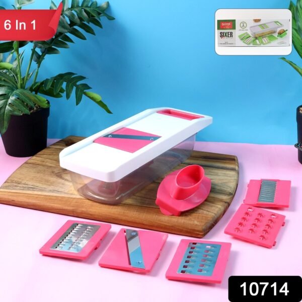 Vegetable Slicer – 6-in-1 Chopper, Grater & Slicer Set for Kitchen