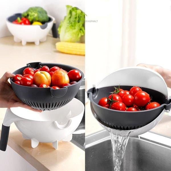Vegetable Cutter Slicer – 10-in-1 with Rotating Drain Basket | Indo Glow