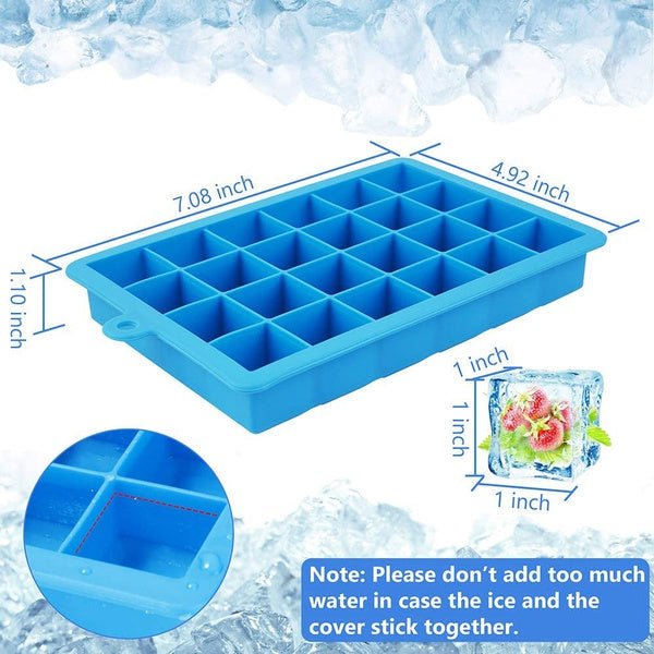 Silicone Ice Cube Tray – 24-Cavity Flexible & Stackable | ChillPour