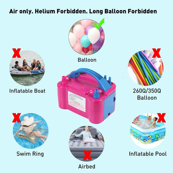 Electric Balloon Pump – Dual Nozzle Inflator | Play & Move