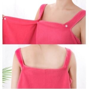 Wearable Bath Towel – Quick Dry Cotton Wrap for Women | Mini Bubbles