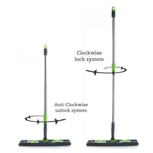 Microfiber Flat Mop – Wet & Dry, 360° Rotating Head | Ganesh