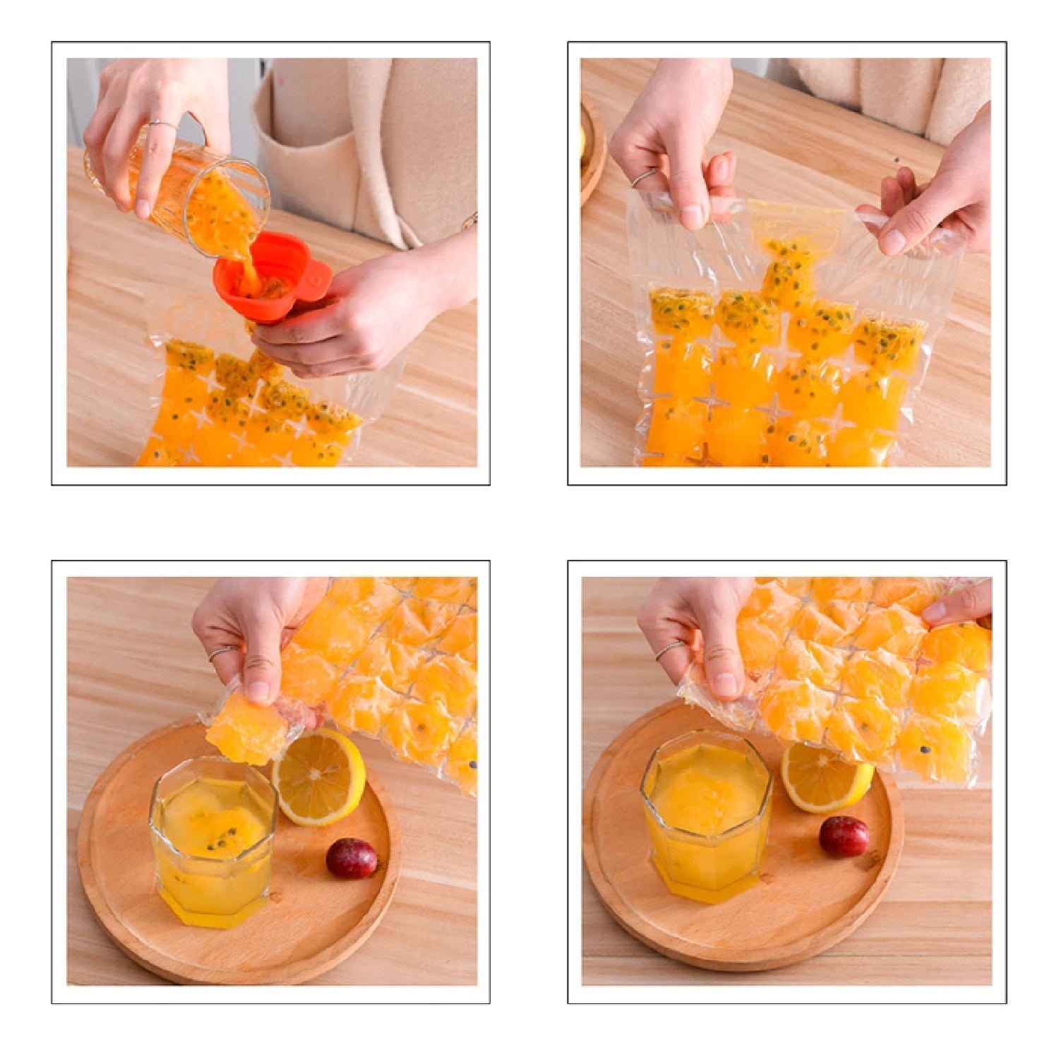 Disposable Ice Cube Bags – Self-Seal, Easy Release | FERVENT