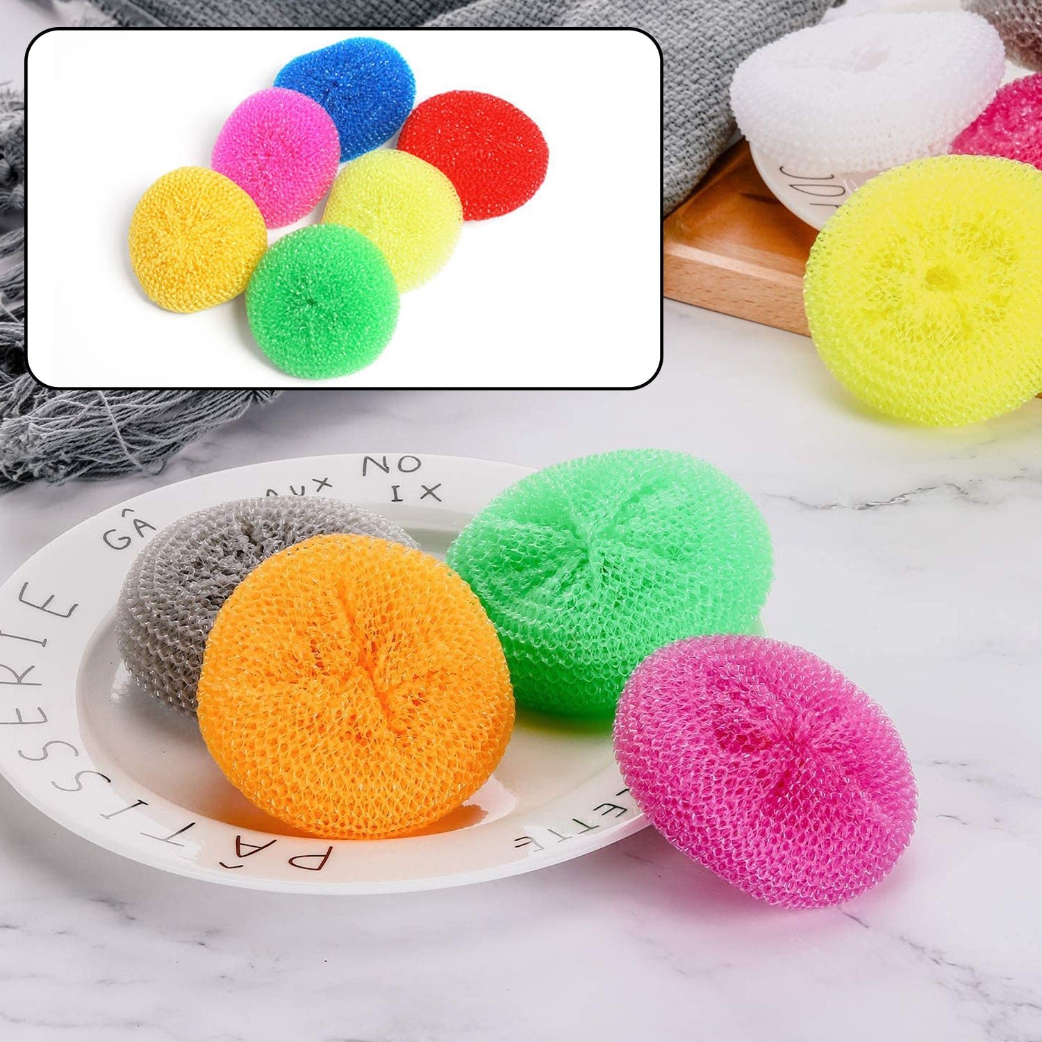 Nylon Scrubber Round – Multi-Surface Cleaning (Pack of 12) | Velvet Wipe
