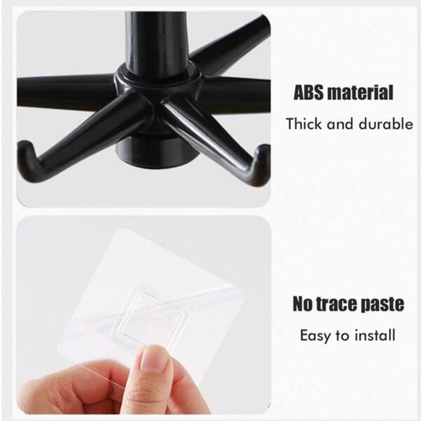 Rotatable Hooks – 360° Swivel for Space-Saving Storage