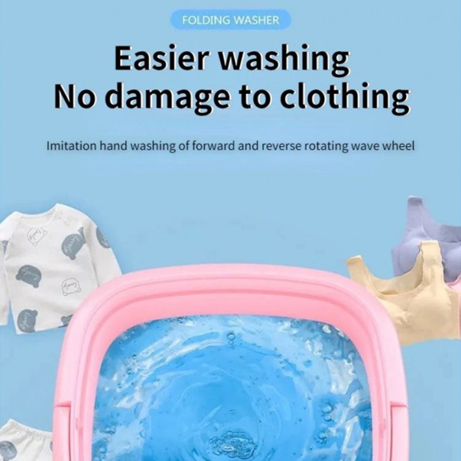 Mini Foldable Washing Machine – Portable Laundry Solution | Indo Glow