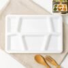 Plastic Multi-Compartment Meal Serving Tray – 6 Sections for Neat Portioning
