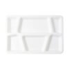 Plastic Multi-Compartment Meal Serving Tray – 6 Sections for Neat Portioning