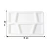 Plastic Multi-Compartment Meal Serving Tray – 6 Sections for Neat Portioning