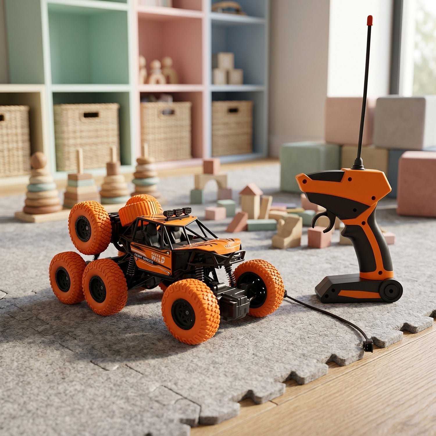 RC Off-Road Car – 8-Wheel Rock Climber for Kids | Spark Tots