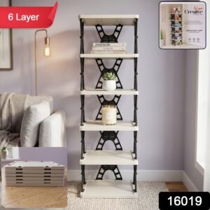Multipurpose Foldable 6 Layer Storage Rack – Space-Saving Home Organizer