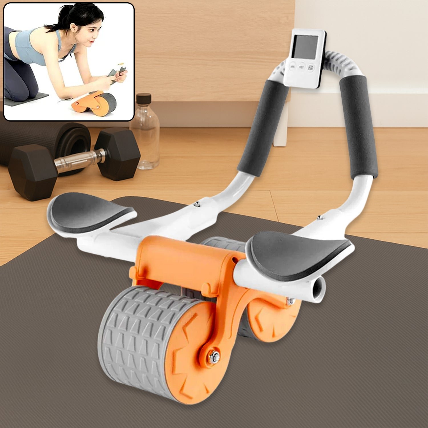 Automatic Rebound Ab Roller – Timer & Elbow Support | VelvaBloom