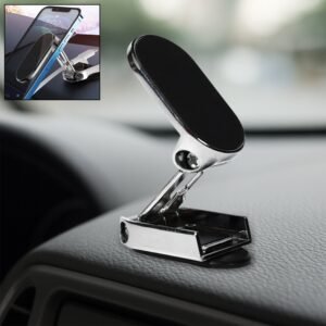 Magnetic Car Phone Holder – 360° Rotating Metal Mount |