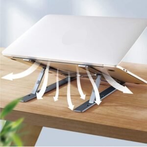 613w4Ka-bL._SL1500 Portable Laptop Stand – 6-Angle Metal Riser for Desk | Wiregenix