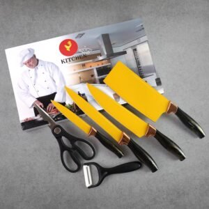 61484468-b982-4443-a25b-5d80c70cdd70 Professional Kitchen Knife Set – 6-Piece Stainless Steel Blades